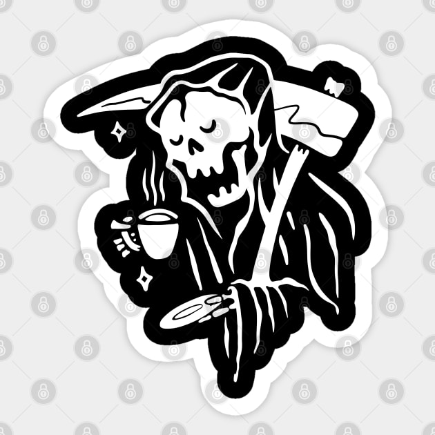 Coffee Reaper Sticker by quilimo